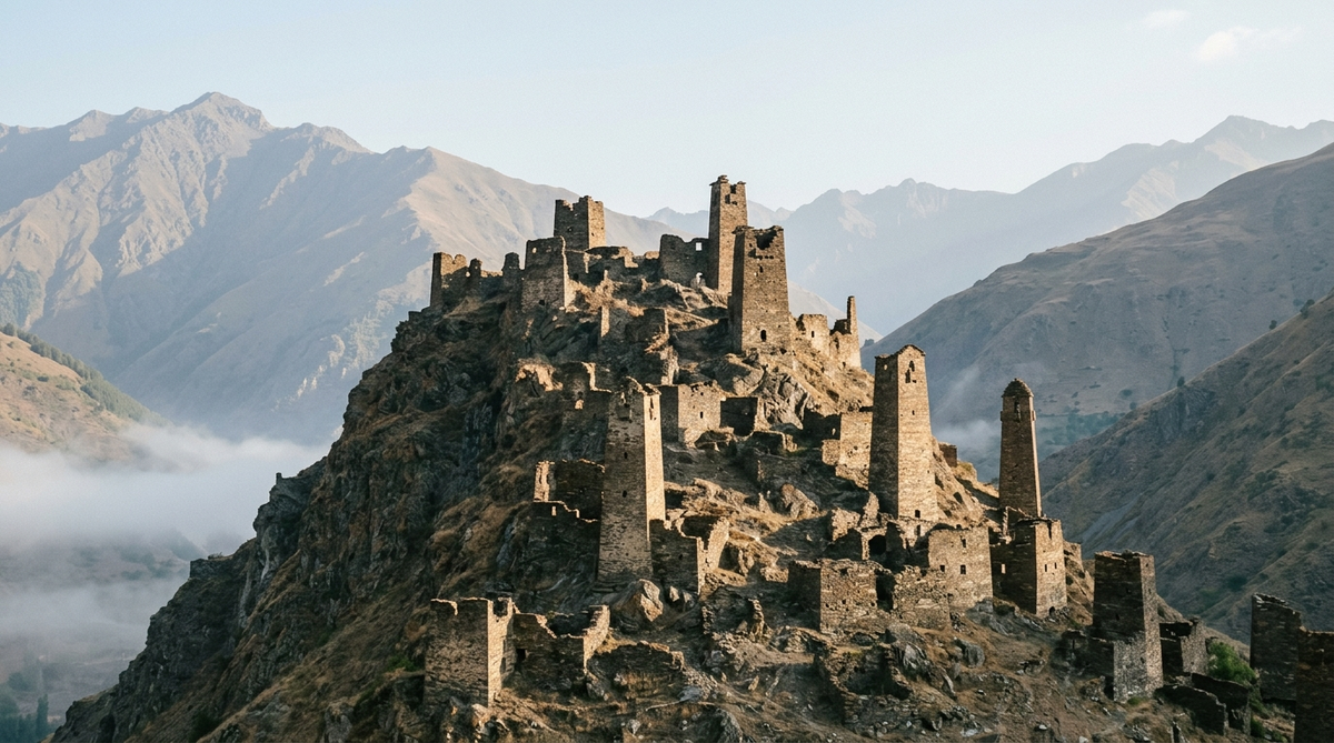 Mutso fortified village, Khevsureti, Georgia