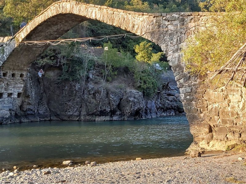 
								Makhuntseti Falls and the arched bridge of Queen Tamara in Adjara