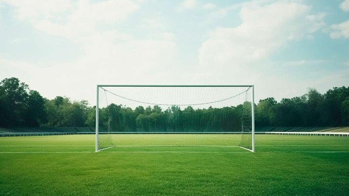 Football ground next to the stadium