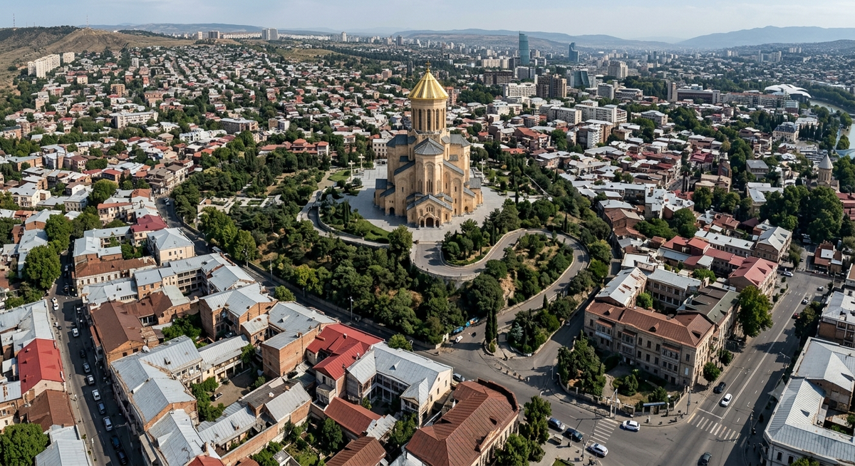 Holy Trinity Cathedral of Tbilisi (Sameba Cathedral) on the hill of Saint Elijah above the Old Town1
