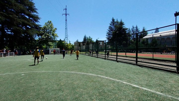 Mini stadium for playing football