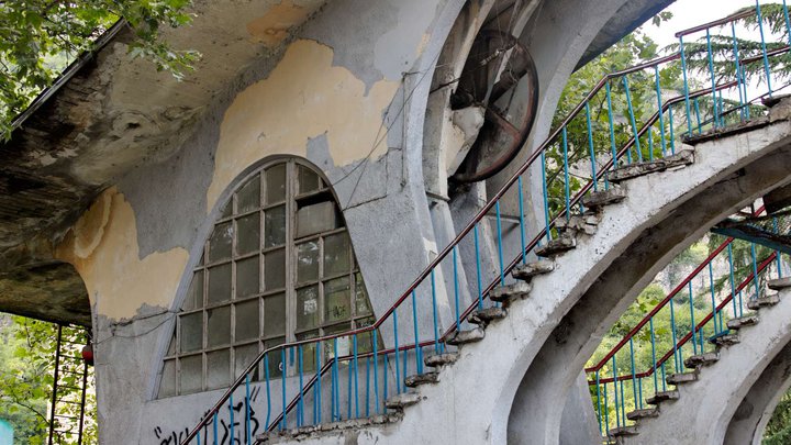 Abandoned cable car station "Chavchavadze"