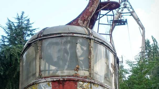 Abandoned cable car station "Chavchavadze"