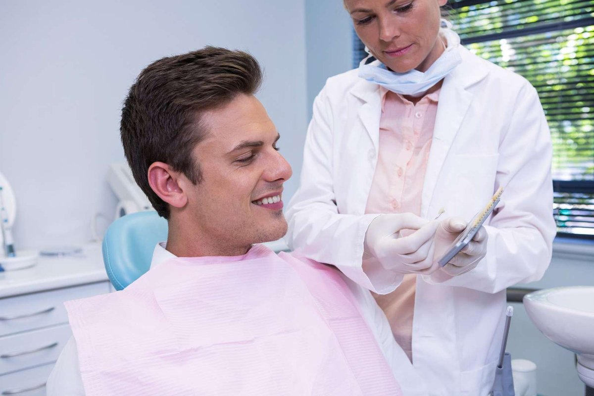 A man at a dentist's appointment
