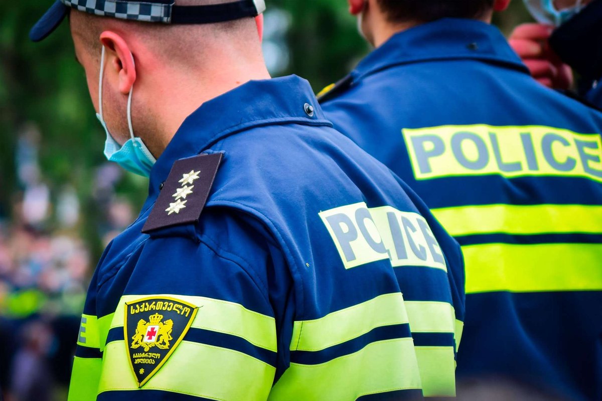 A police officer in Tbilisi