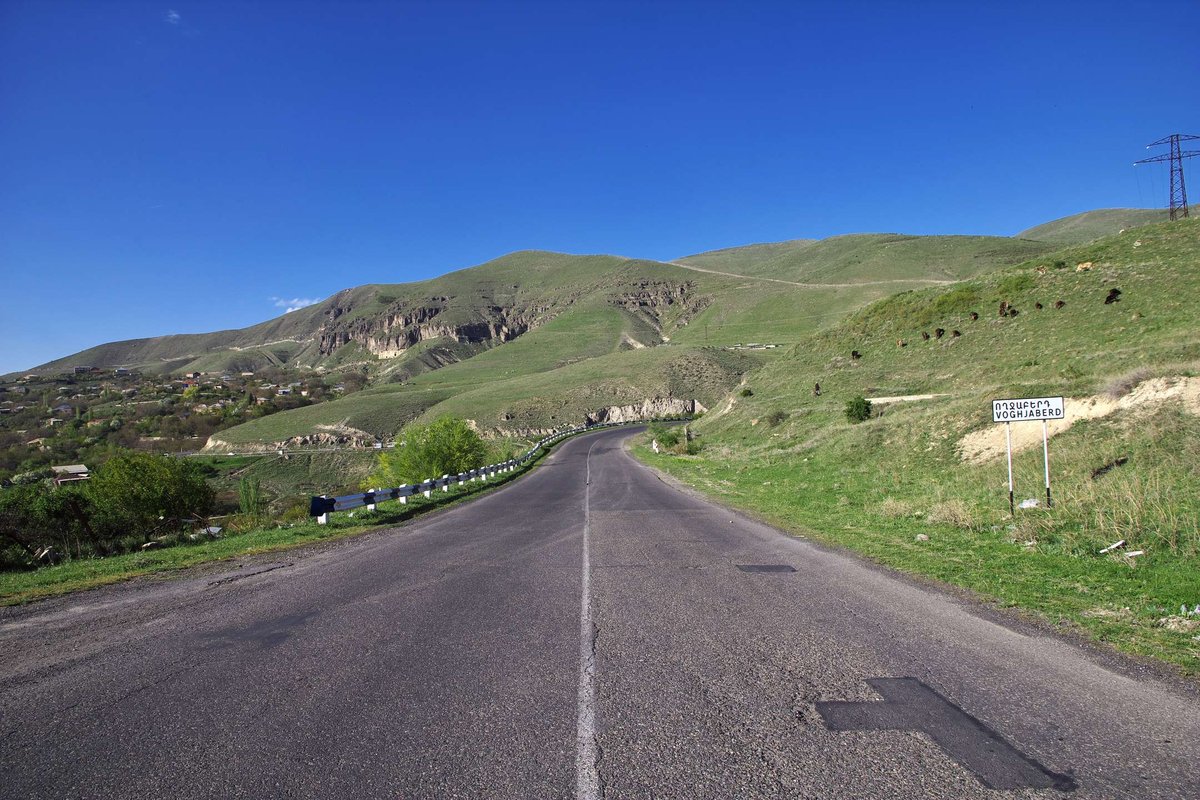 A road in the Caucasus Mountains of Armenia