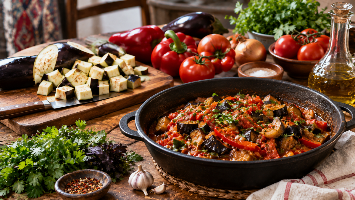 Ajapsandali Recipe Step by Step
