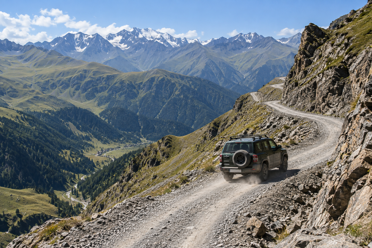Illustration: Only off-road vehicles are allowed into Tusheti via the Abano Pass.