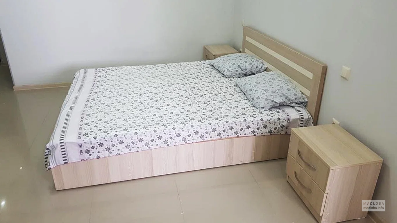 Кровать в номере Batumi Apartment With Sea View