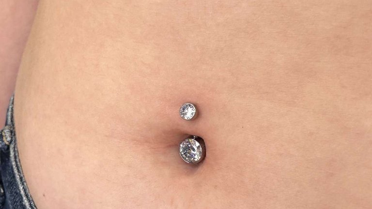 Belly button piercing