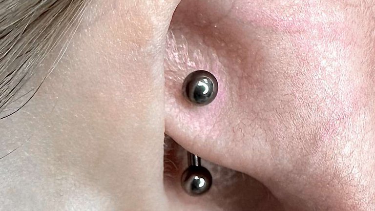 Ear cartilage piercing (rook, daith, forward helix, tragus, conch)