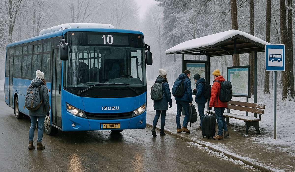 Автобус на остановке