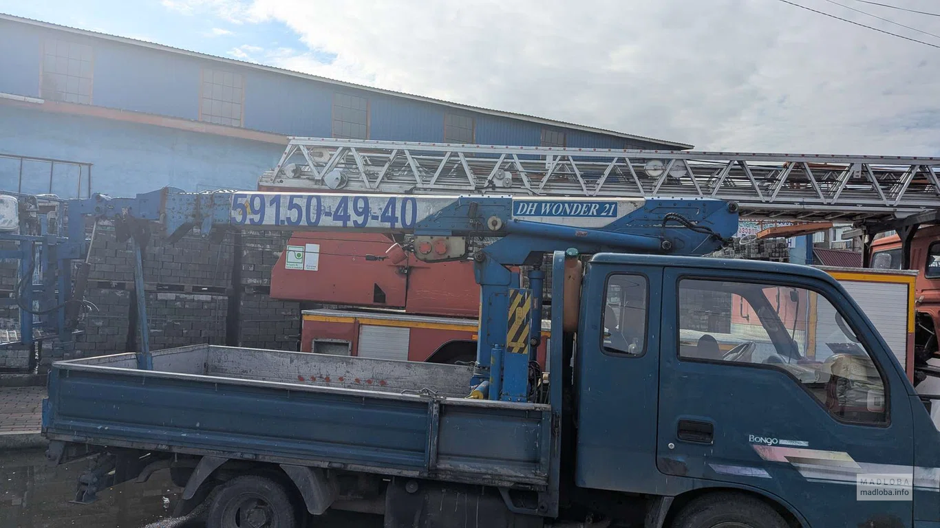 Аренда автовышки Bongo DH Wonder 21 в Батуми – звоните 591 50 49 40 или 595 08 44 39