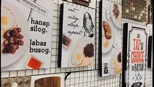 Интерьерные плакаты с едой в кафе BF Express