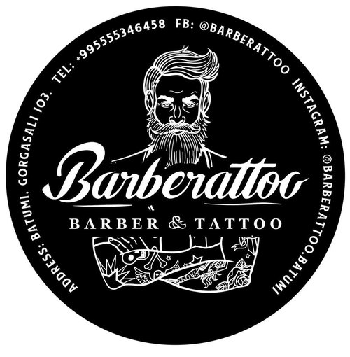 Логотип Barberattoo Barbershop в Батуми