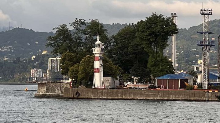 Batumi lighthouse in the port