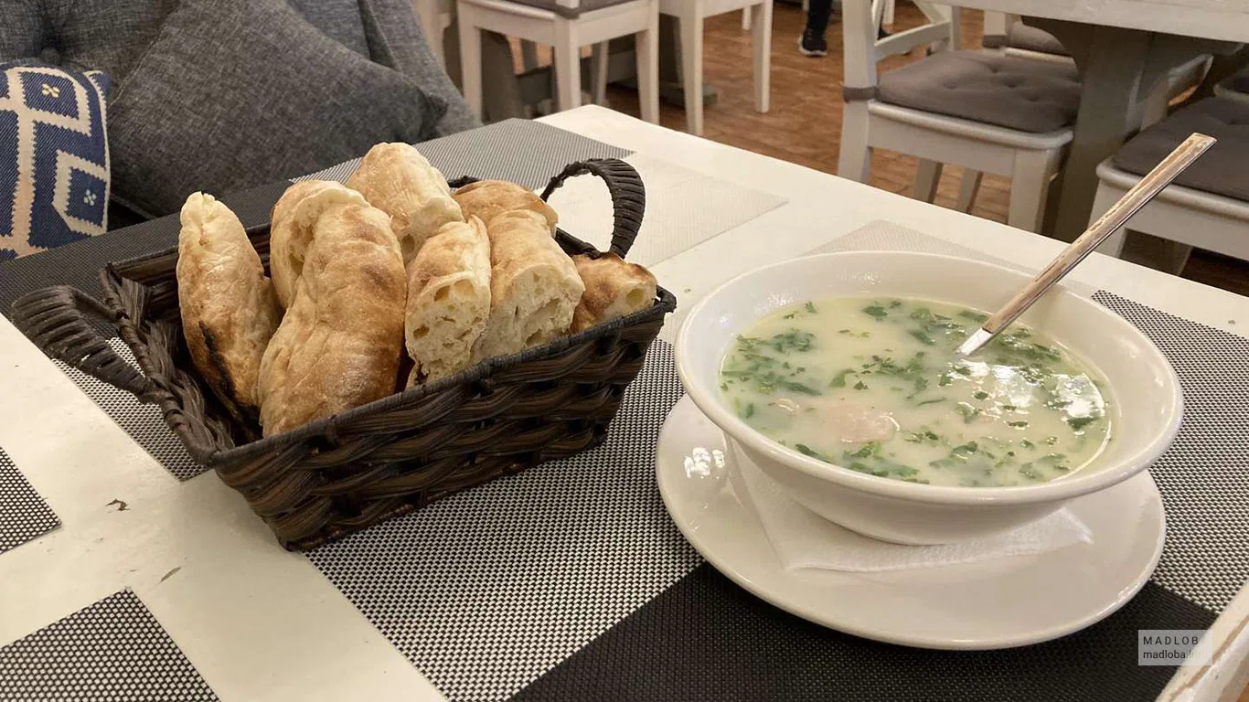 Суп в меню ресторана