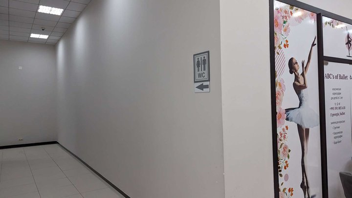 უფასო ტუალეტი სავაჭრო ცენტრ "DS Mall"-ში