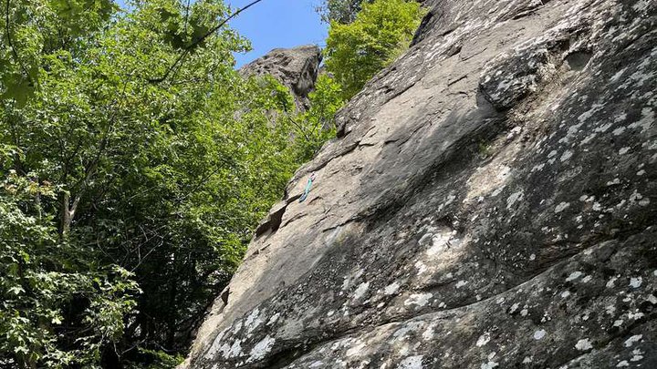 Climbing area on natural terrain