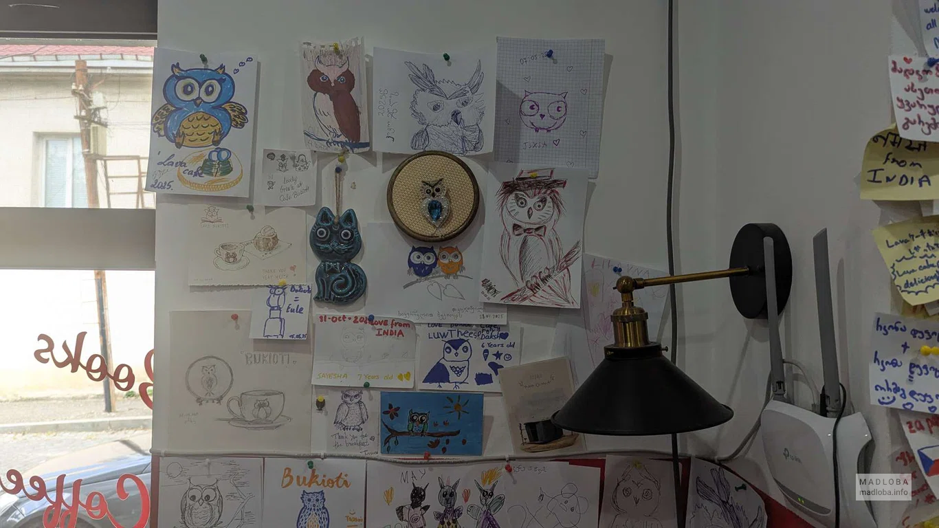 Рисунки в Bukioti Café