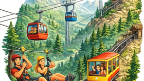 Cable cars, funiculars and ziplines