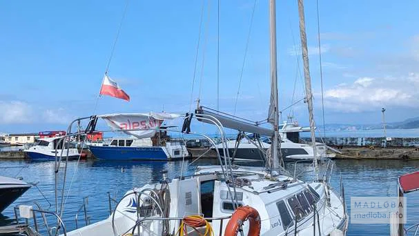 Sailboat Celine in the port