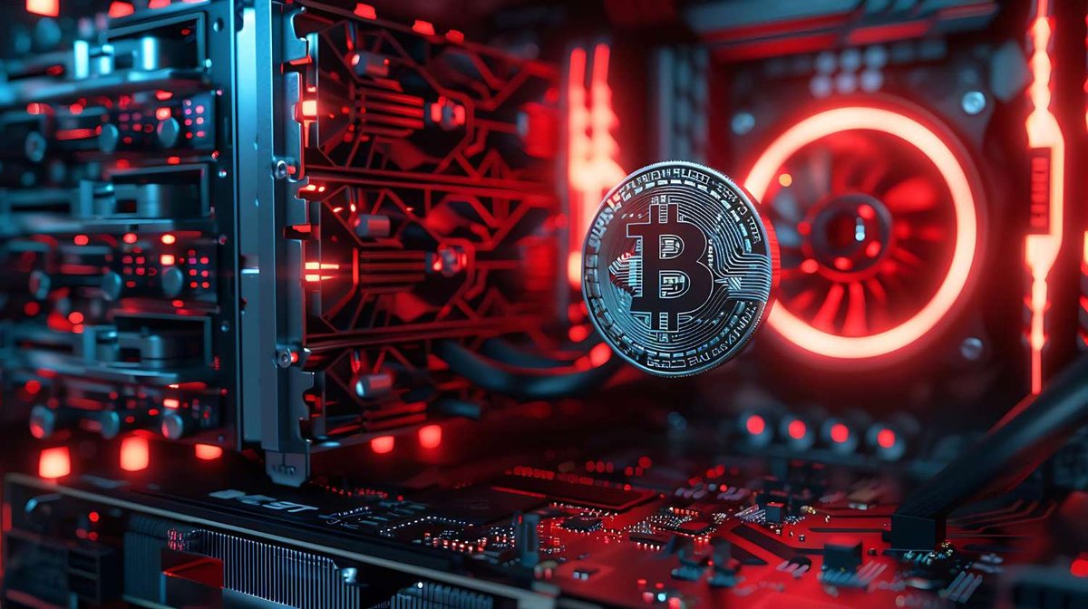 Cryptocurrency mining equipment operating in Georgia, with computers and specialized hardware used to mine digital assets.