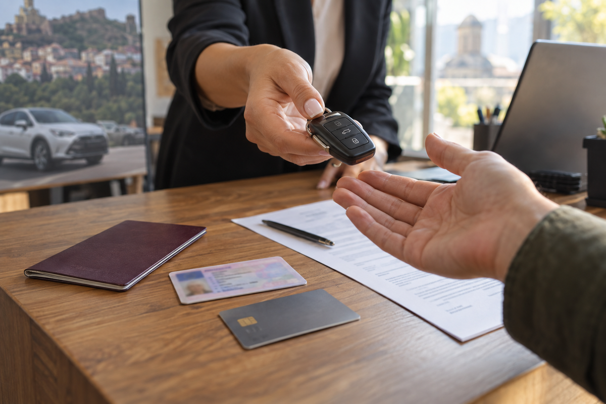 Illustration: To rent, you need a passport, a driver's license with Latin script, and a card or cash for the deposit.