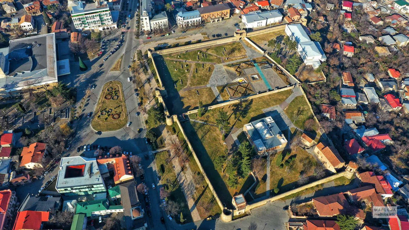 Top view of the house Museum of King Heraclius II
