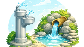 Drinking fountains and springs