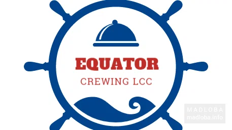 Логотип компании Equator Crew Georgia в виде штурвала