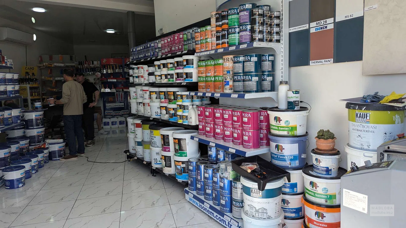 Большой выбор красок в магазине Eurocolor