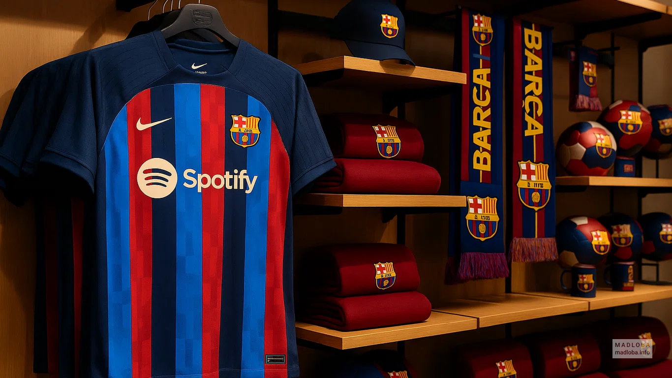 ФК Барселона в Батуми — магазин атрибутики Барселоны в ТЦ Grand Mall