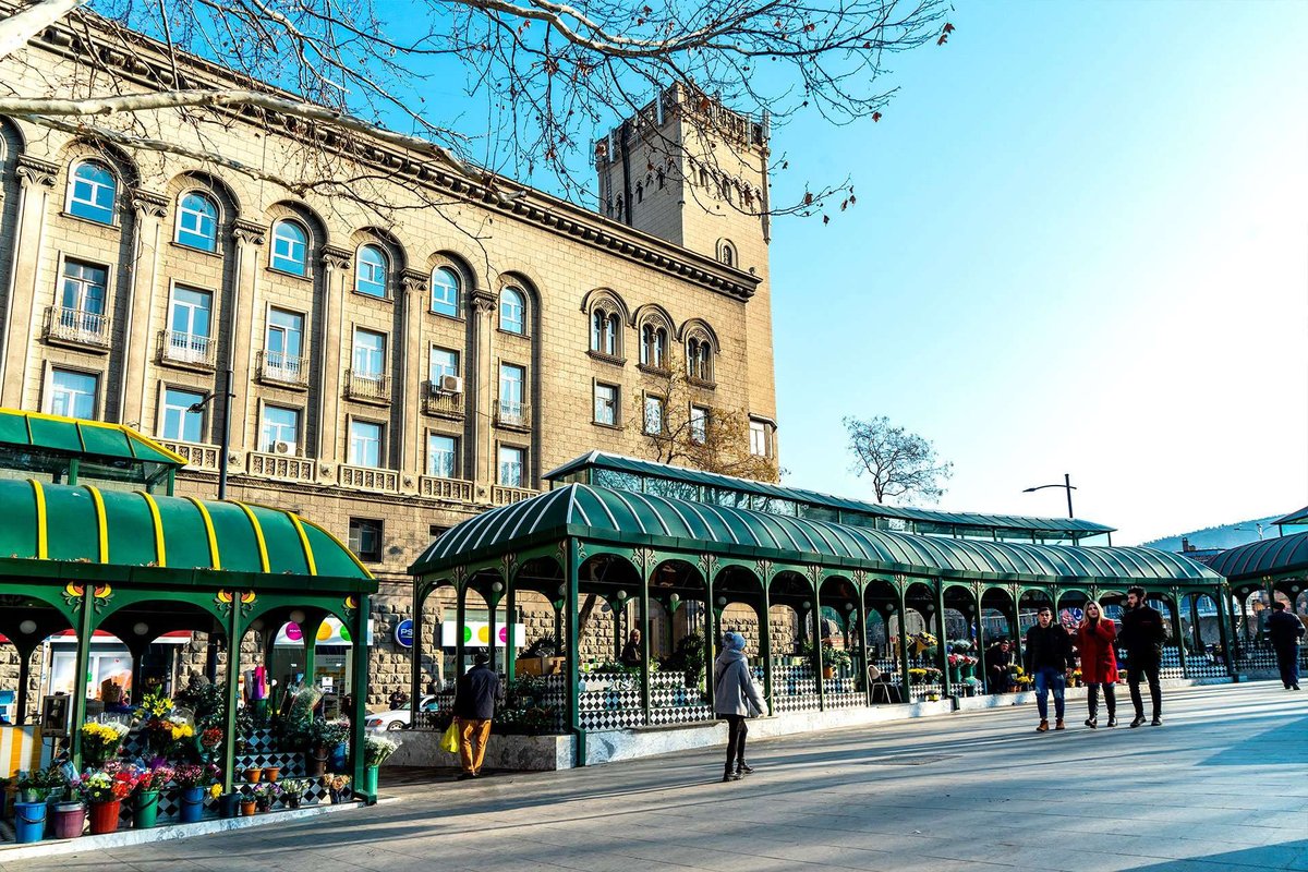 Flower market at Orbeliani Square in Tbilisi