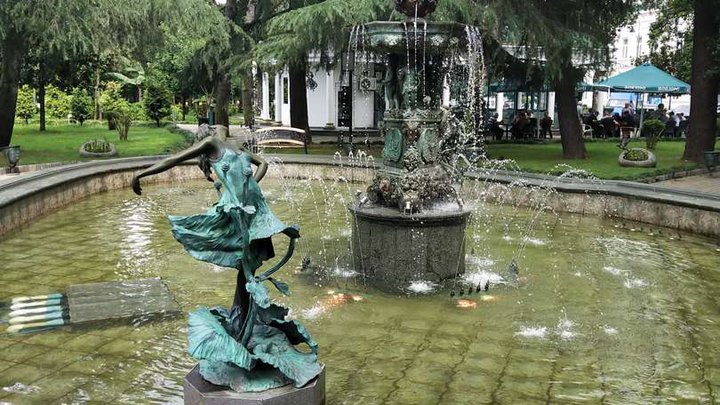 Fountain near the poultry house