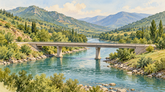 Bridge over the Inguri River