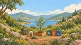 Рисованная обложка рубрики «Организации по охране окружающей среды» в Грузии.