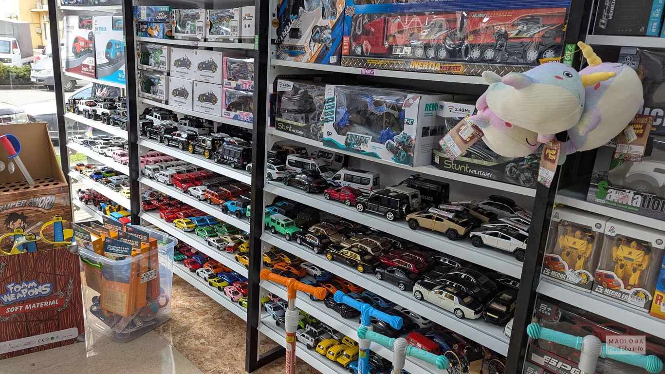 Большой выбор машинок в магазине игрушек GIF Toy в Батуми