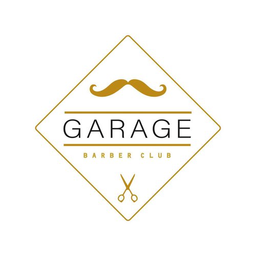 Логотип мужской парикмахерской Garage Barber Club в Батуми