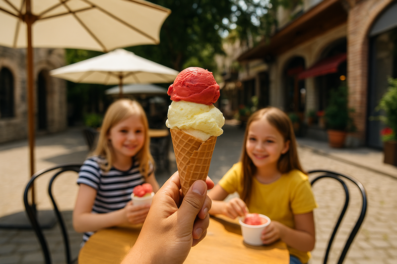where to find ice cream in Tbilisi if you're traveling with children
