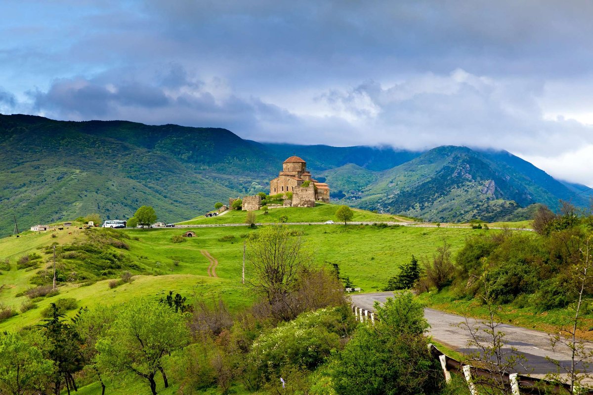 General view of the Jvari Monastery in Mtskheta