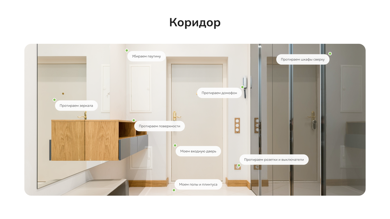 Генеральная уборка клининговой компании Greeny- Коридор