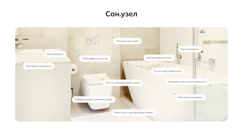 Генеральная уборка клининговой компании Greeny – Сан.узел