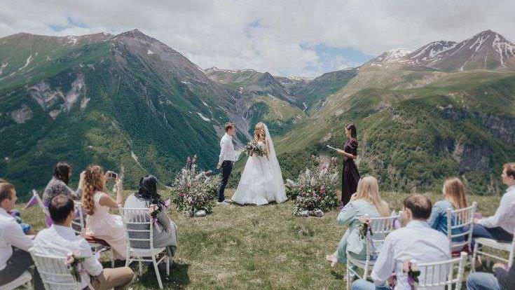 Выездная свадебная церемония в горах Грузии @weddywood