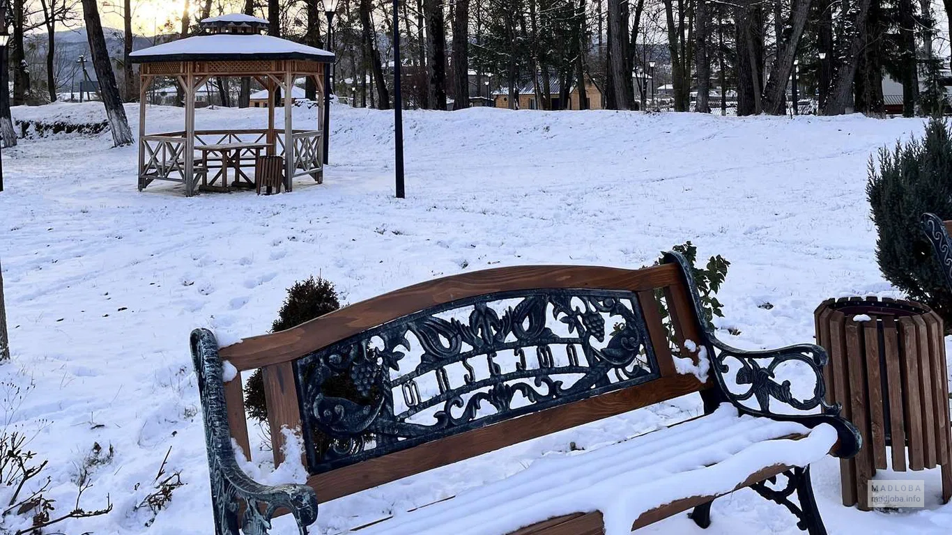 Городской парк в Тианети зимой