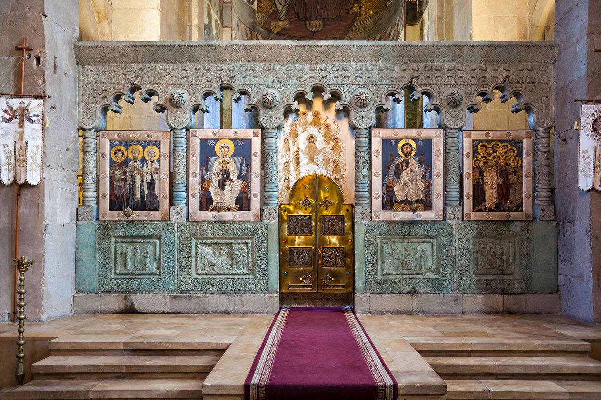 Inside the Svetitskhoveli Cathedral