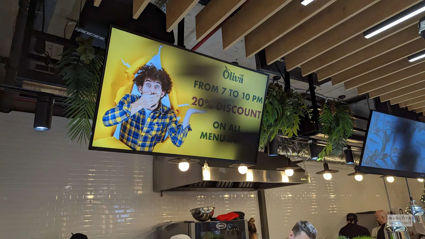 Рекламные экраны в кафе