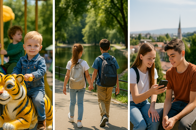 Which Tbilisi locations are suitable for children, and which for schoolchildren and teenagers?