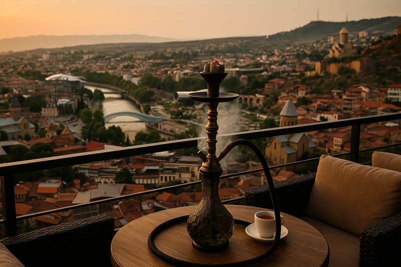 hookah with a view – where smoke meets the Tbilisi panorama