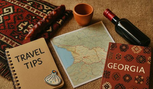 Карта Грузии и вино